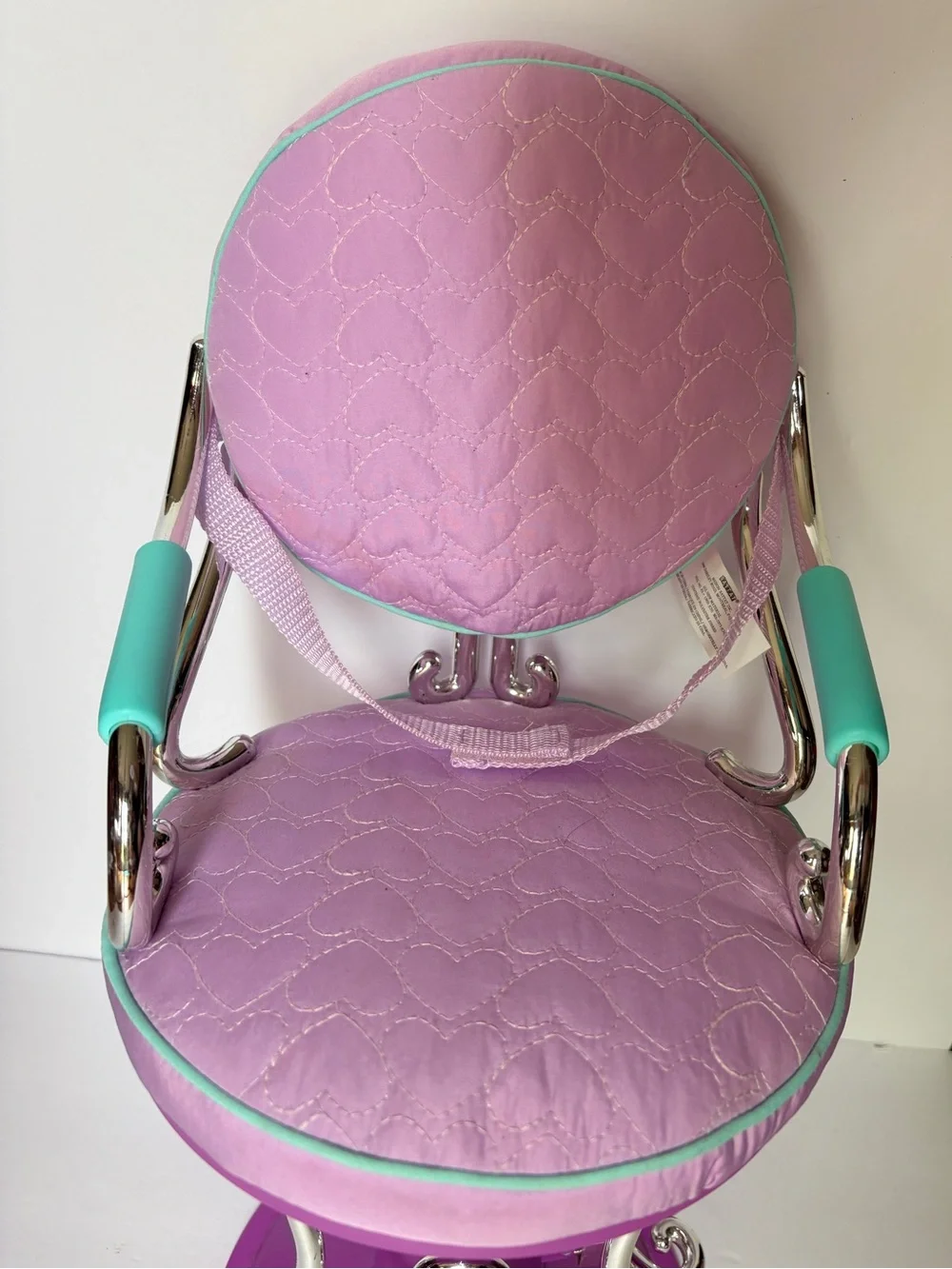 Pink & Purple Kids Salon Chair with Aqua Accents